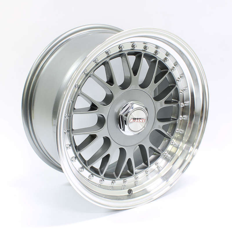 17" A-Line Solo 4/100 &amp; 4/114 Gunmetal Machine Lip Alloy Wheels