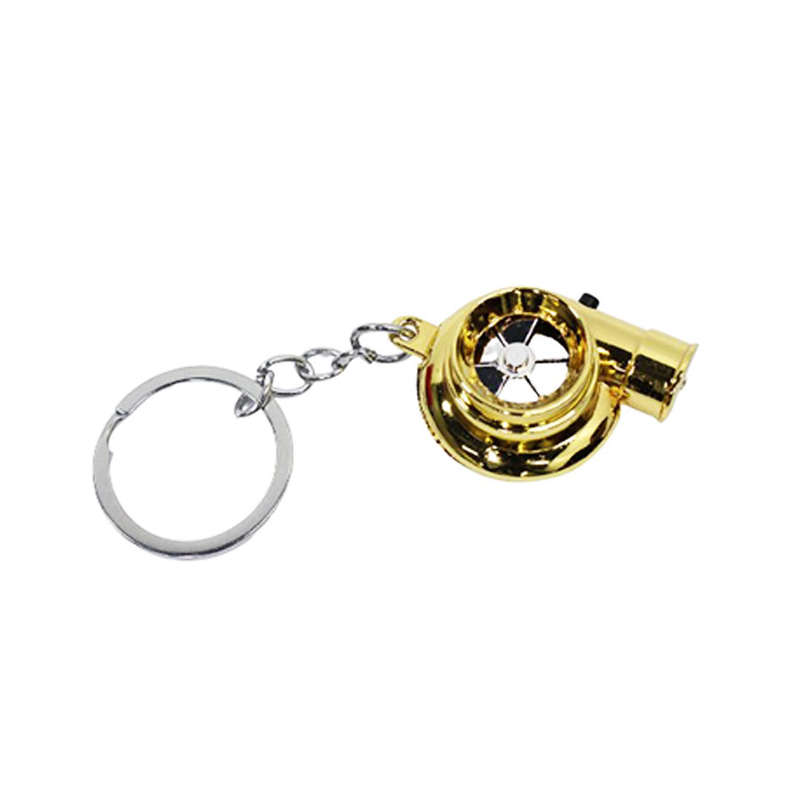 Turbocharger Keyring with LED Light &amp; Turbo Sound Effect (Gold)