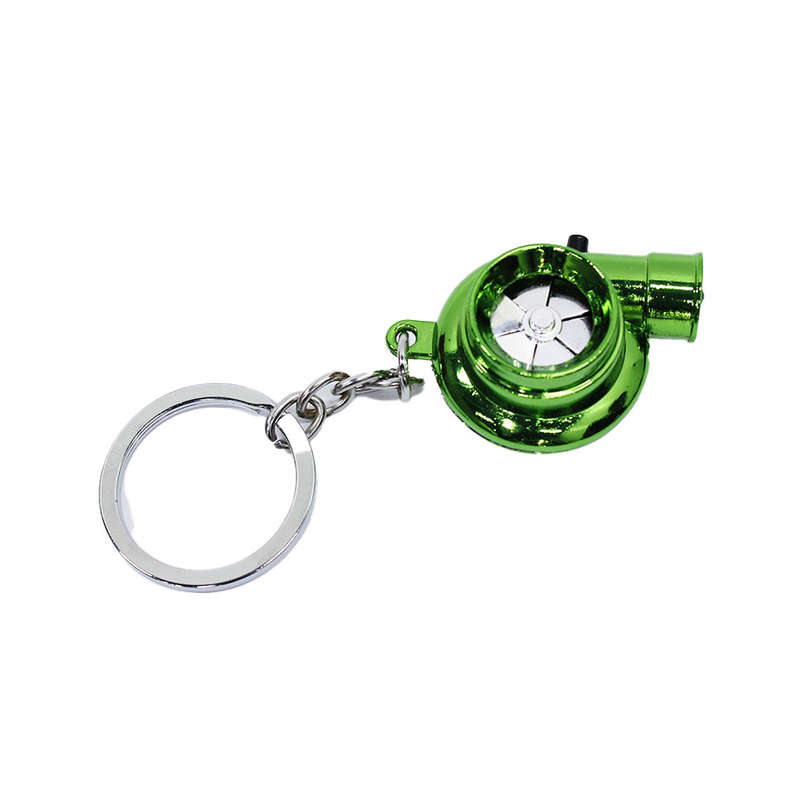 Turbocharger Keyring with LED Light &amp; Turbo Sound Effect (Green)
