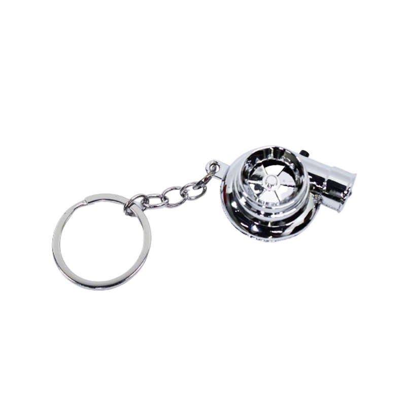Turbocharger Keyring with LED Light &amp; Turbo Sound Effect (Chrome)