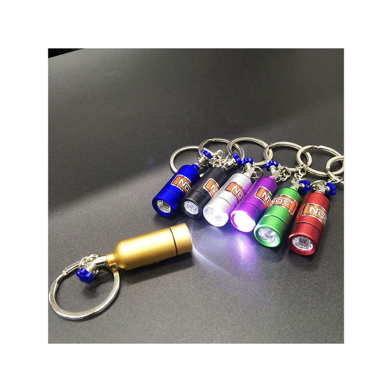 NOS Performance Novelty Keyring with LED Torch (Black)