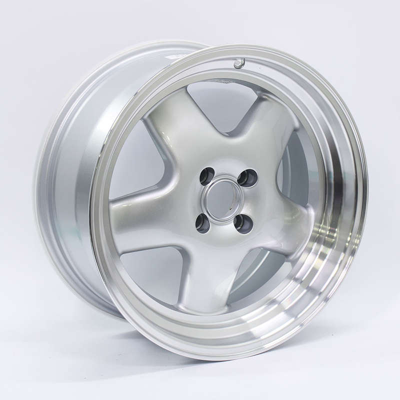 17" ZAR7 4/100 Silver Machine LIp Alloy Wheels