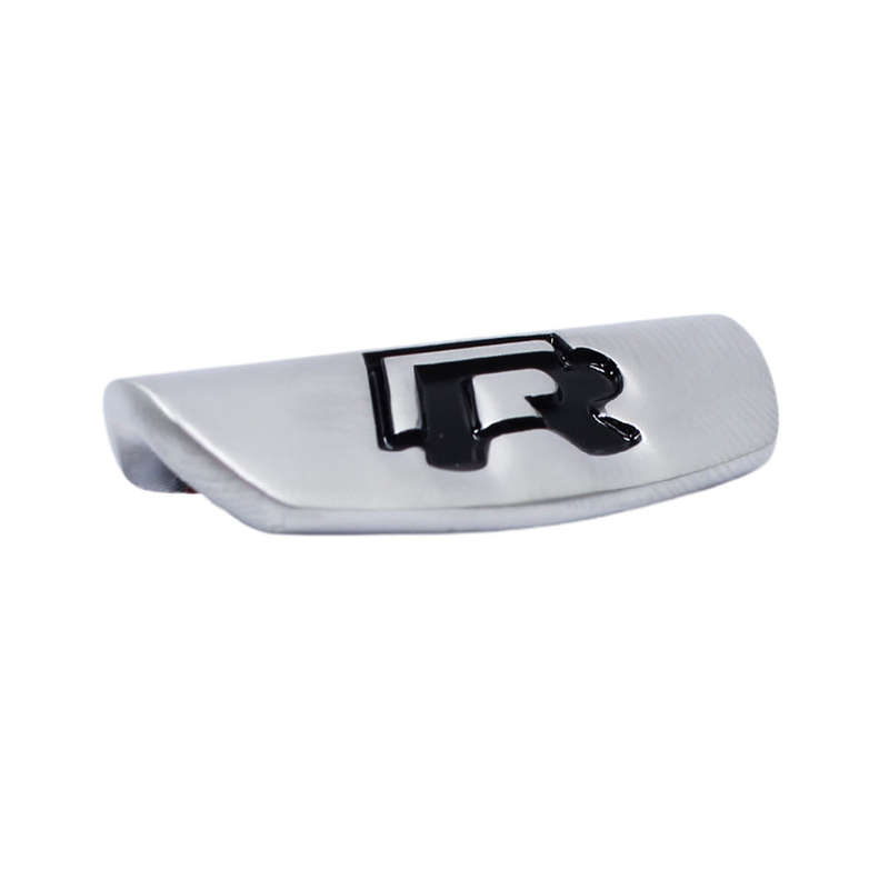 Alluminium Steering Wheel Badge with R logo (Black)