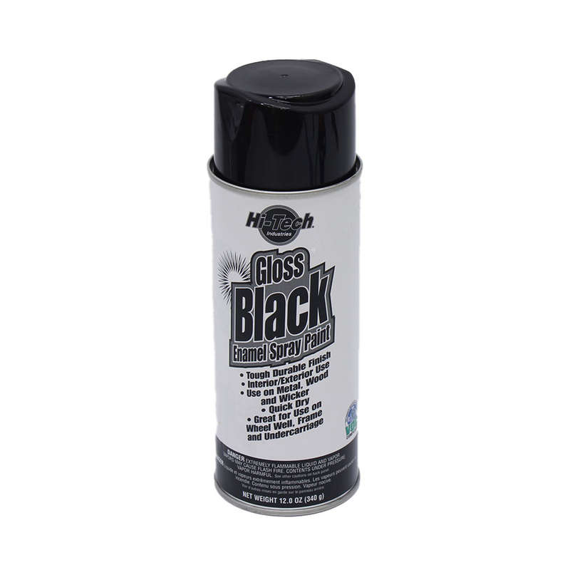 Hi-Tech Gloss Black Enamel Spraypaint (340ml)