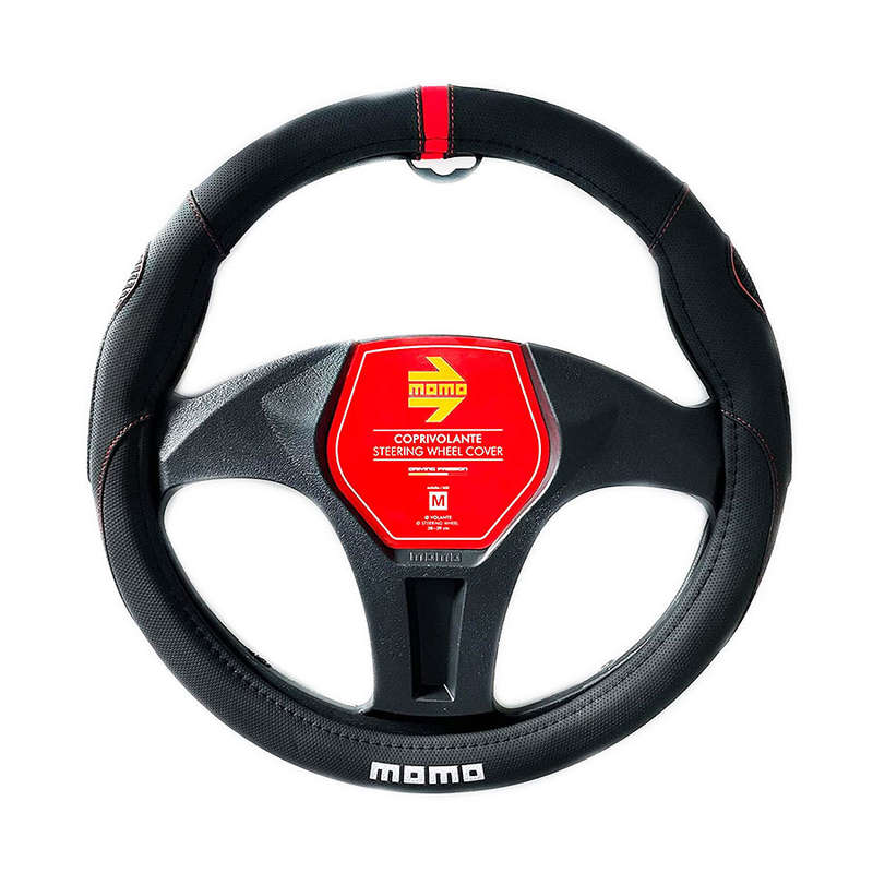 Momo SWC014BR Supergrip Black &amp; Red PU Steering Wheel Cover