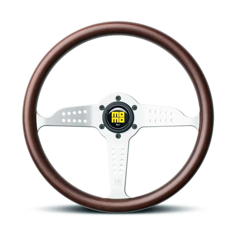 Momo VGRPRIXMZ350 Grand Prix 350mm Wood &amp; Brushed Alluminium Steering Wheel