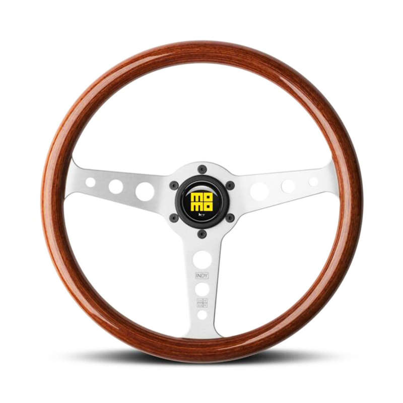 Momo VINDYHERMW35 Heritage 350mm Wood &amp; Chrome Steering Wheel