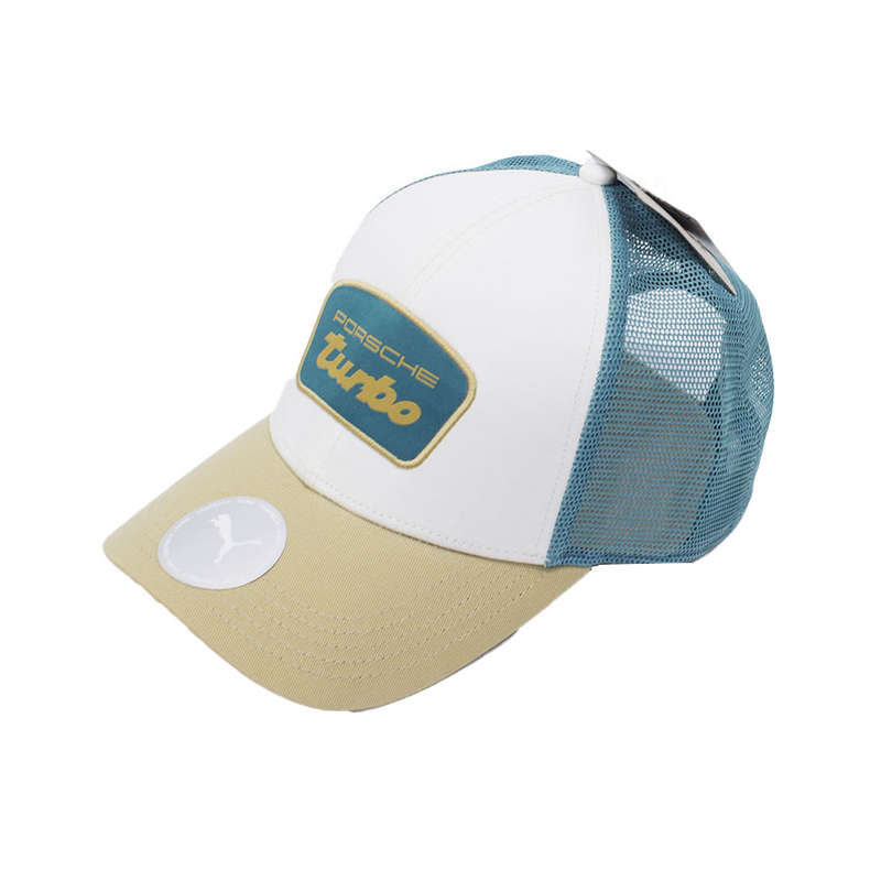 Porsche Turbo White &amp; Beige Trucker Cap