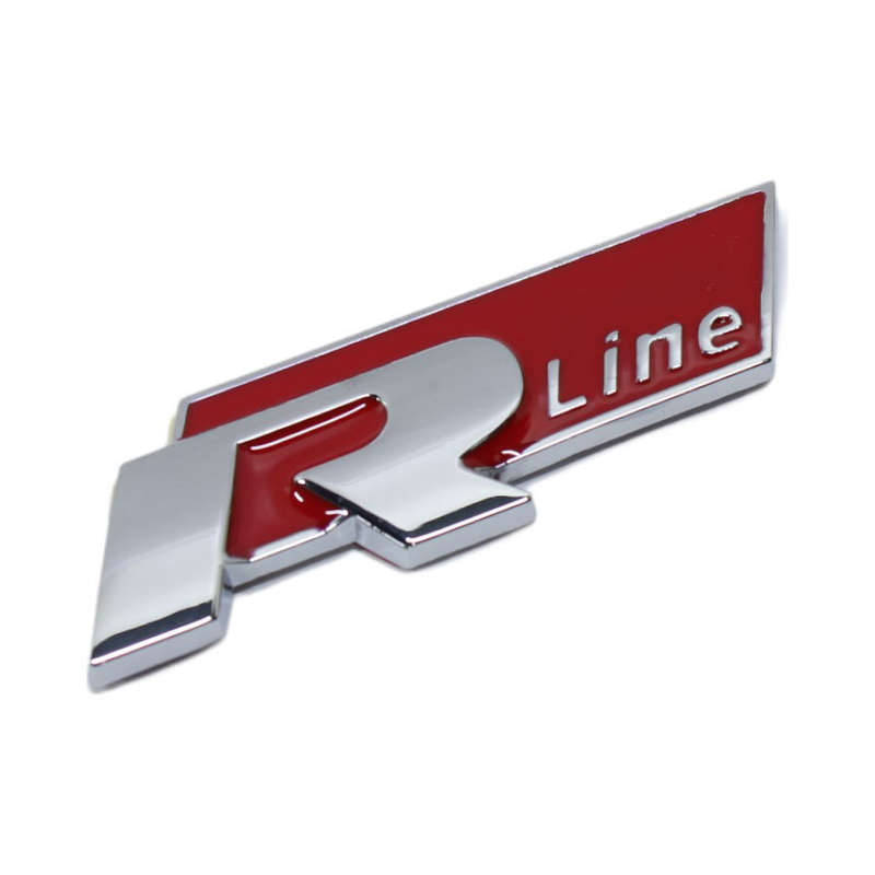 R-line Red & Chrome Sticker Badge