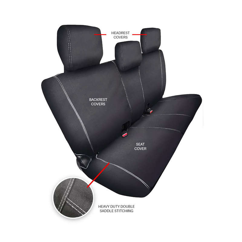 Rugged 5pc Seat Cover Set for GWM P-Series 2021+ (rear seats)