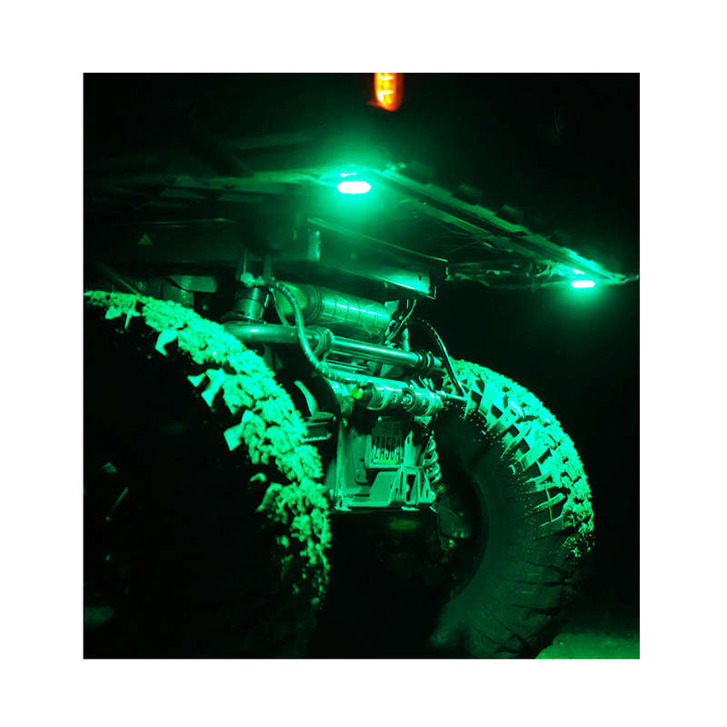 Universal Aluminium 9-LED Rocklights (Green)