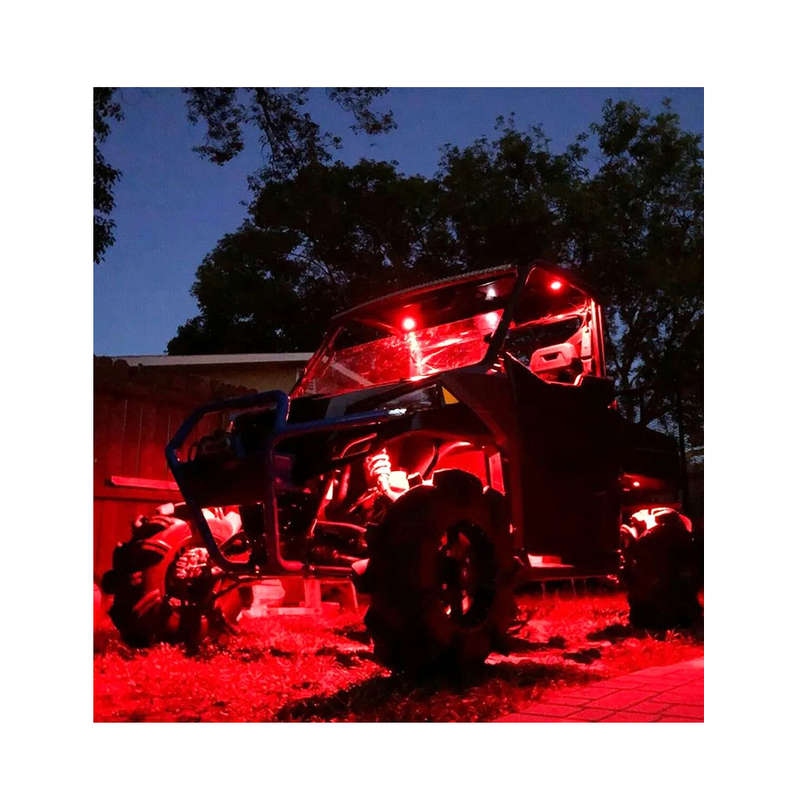 Universal Aluminium 9-LED Rocklights (Red)