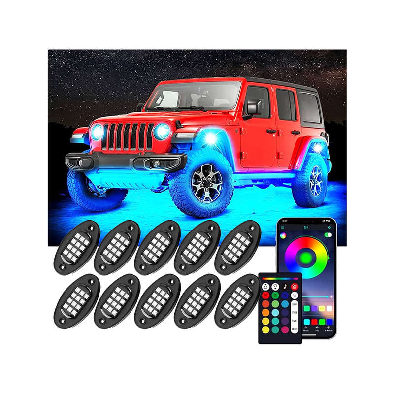 LED RockLights Undercar Lighitng Kit - with Mobile App Control (10 light set)