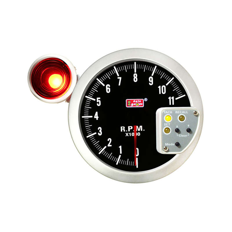 Autogauge 5" Tachometre with Shiftlight &amp; Recall (Black Face)