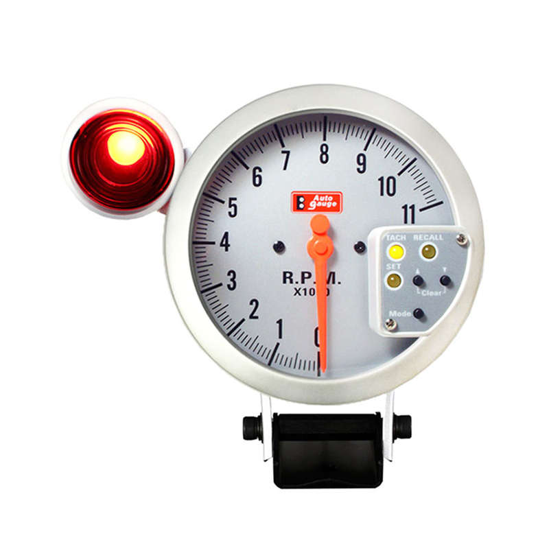 Autogauge 5" Tachometre with Shiftlight &amp; Recall (White Face)