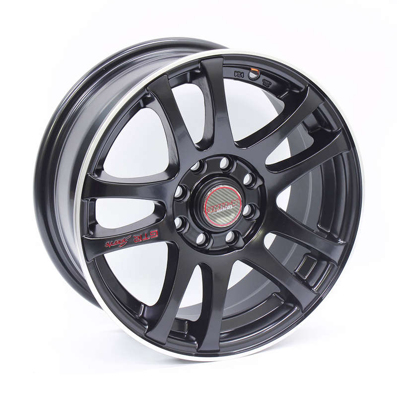 14" A-Line Energy 4/100 &amp; 4/108 Satin Black Alloy Wheels