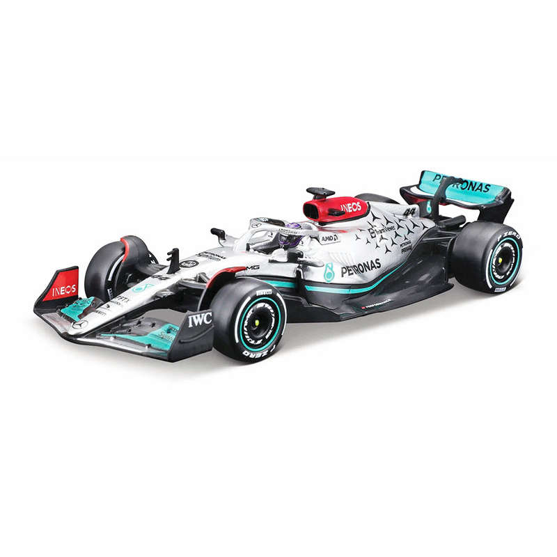 Burago 1/43 Mercedes AMG F1 W13 2022 with helmet - Collectors Hard Case