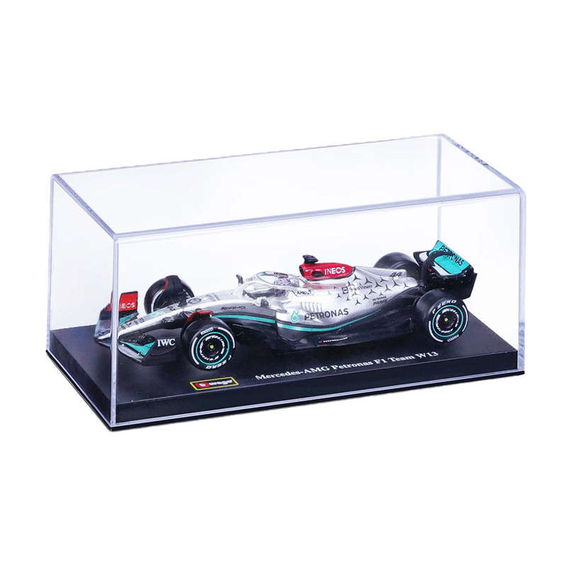 Burago 1/43 Mercedes AMG F1 W13 2022 with helmet - Collectors Hard Case