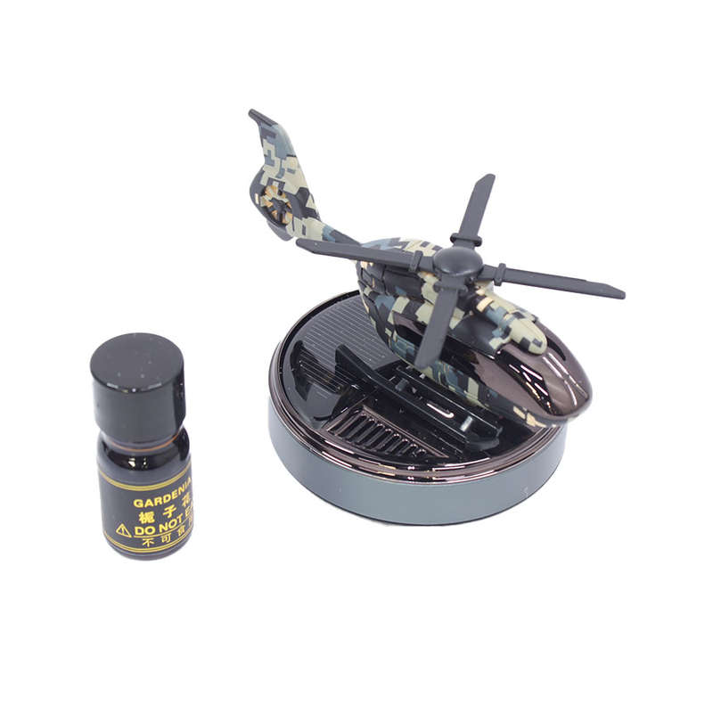 Solar Powered Dashboard Helicoptor Air Freshener (Camouflage Army)
