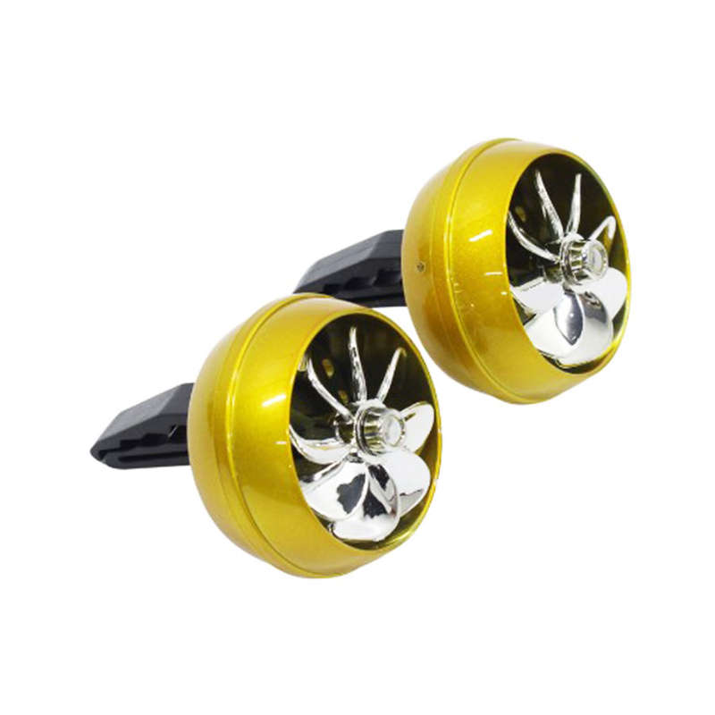 Airvent Mounted Chrome &amp; Gold Propeller Design Air Freshener