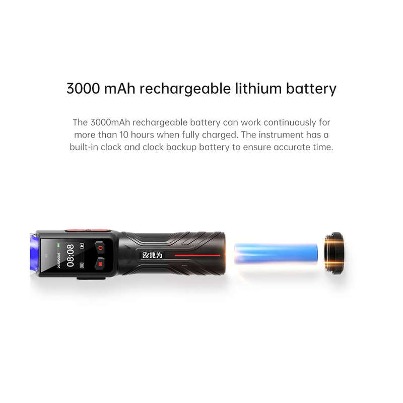Fuel Cell Type Alcohol Breathalyzer with Red/Blue/White LED Lights