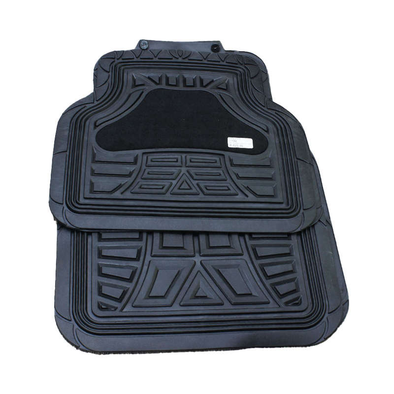 Rubber Floor Mats with Heel Pad and Tribal Pattern (4piece set)