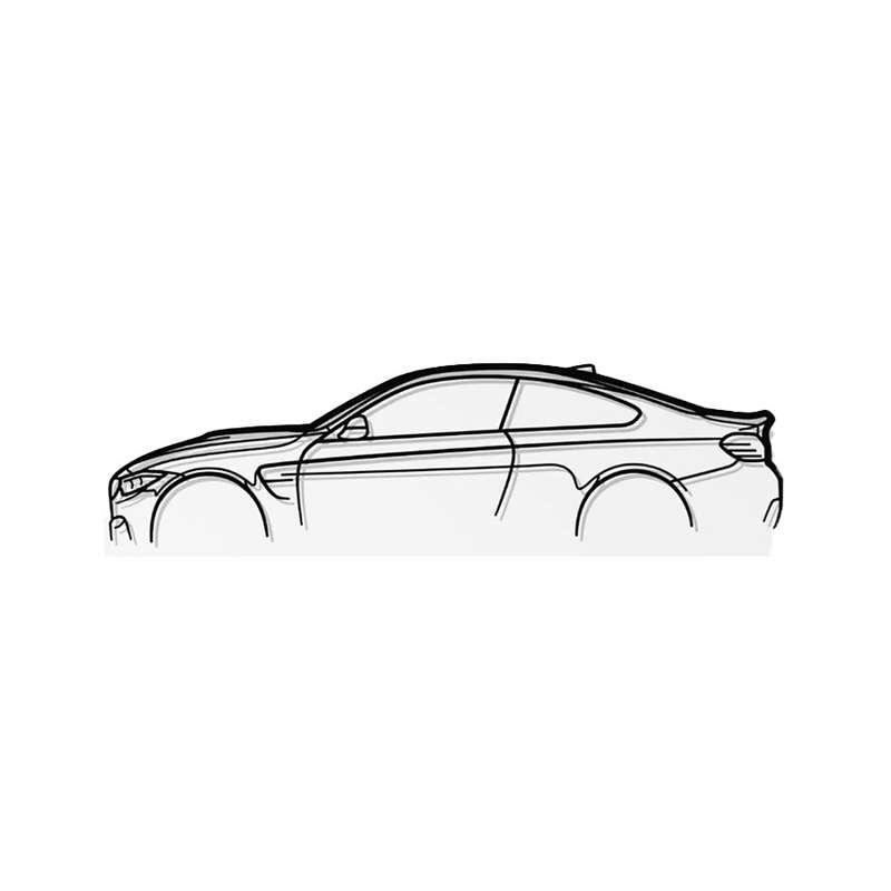 Steel Silhouette Wall Art - BMW F82 M4 1700X600X2MM