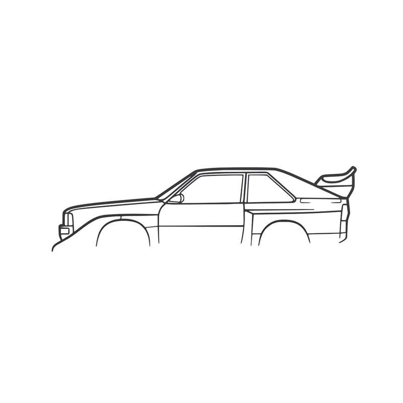 Steel Silhouette Wall Art - Audi S1 Quattro 600X215X2MM