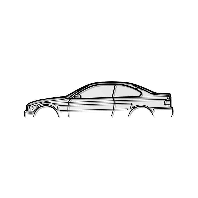 Steel Silhouette Wall Art - Bmw E46 1700X600X2MM