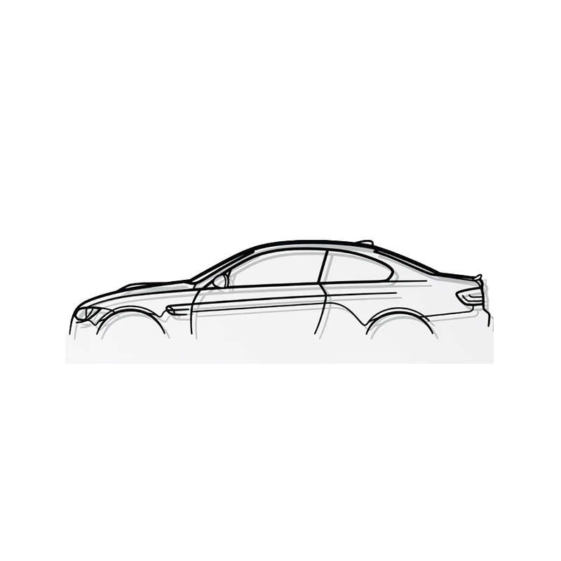 Steel Silhouette Wall Art - Bmw E92 M3 600X215X2MM