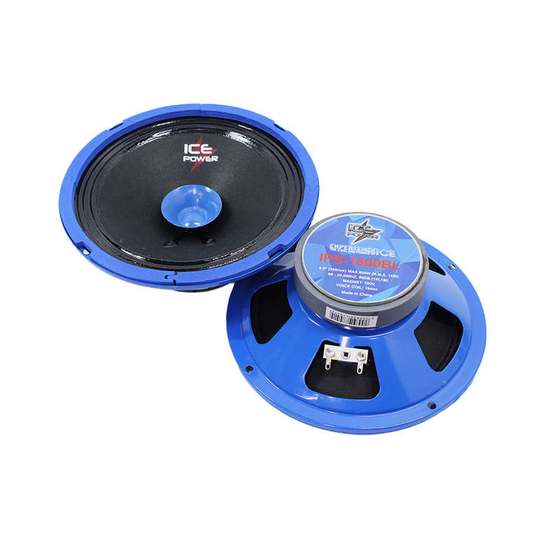 Ice Power IPS-1660BL 6.5" 800w 3way Bullet Midrange Speakers (Blue)