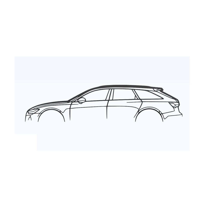 Steel Silhouette Wall Art - Audi RS6 1700X600X2MM
