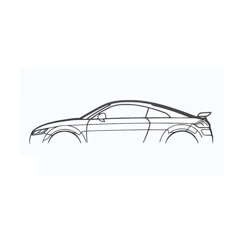 Steel Silhouette Wall Art - Audi TT RS Mk3 1200X425X2MM