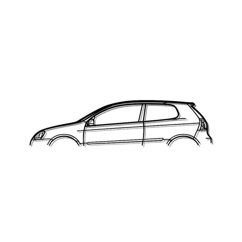 Steel Silhouette Wall Art - VW Golf Mk5 1700X600X2MM