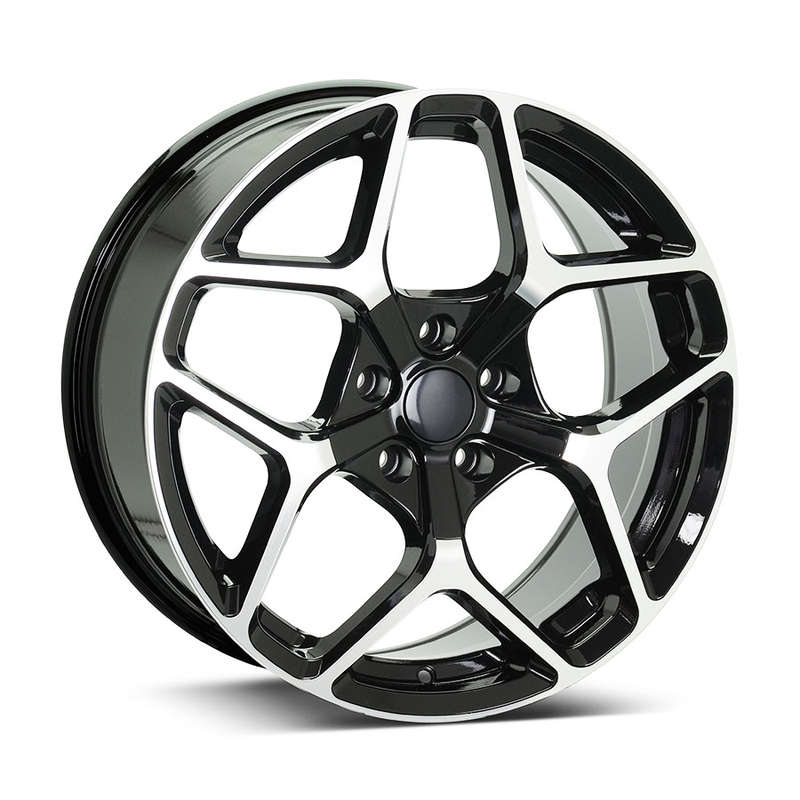18" SSW S279 5/114 Black with Polished Face alloy Wheels