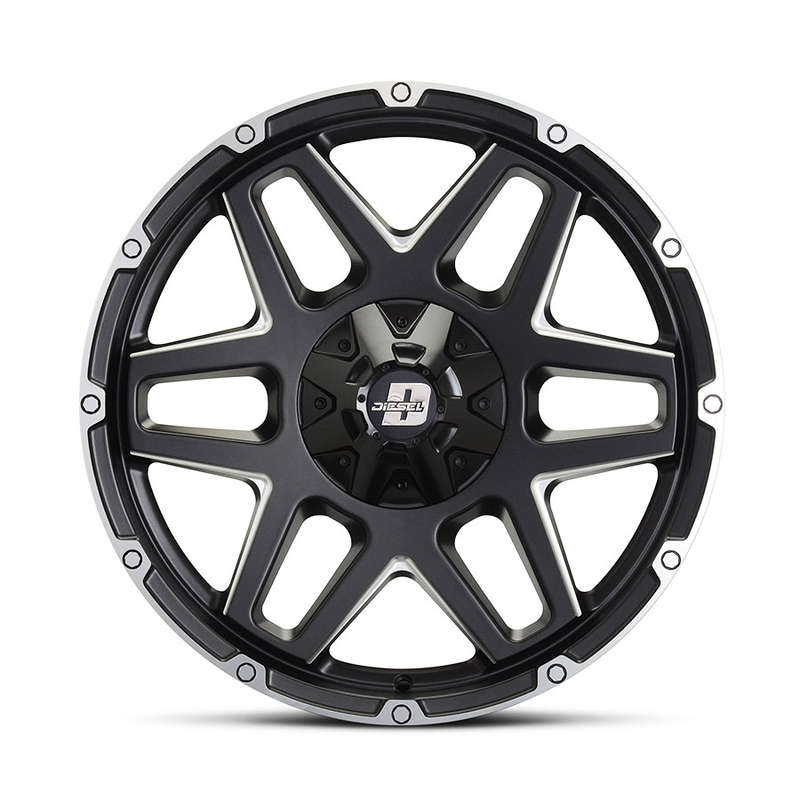 17" SSW S375 Colorado 6/139 Matt Black with Silver Trim Alloy Wheels