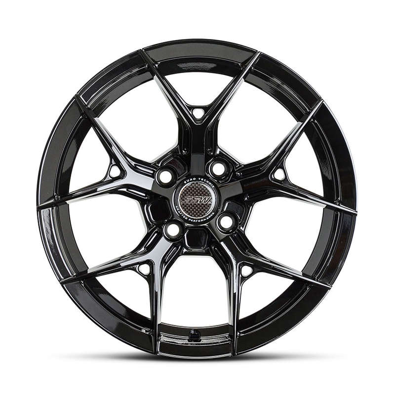 15" SSW S385 4/100 Gloss Black Alloy Wheels