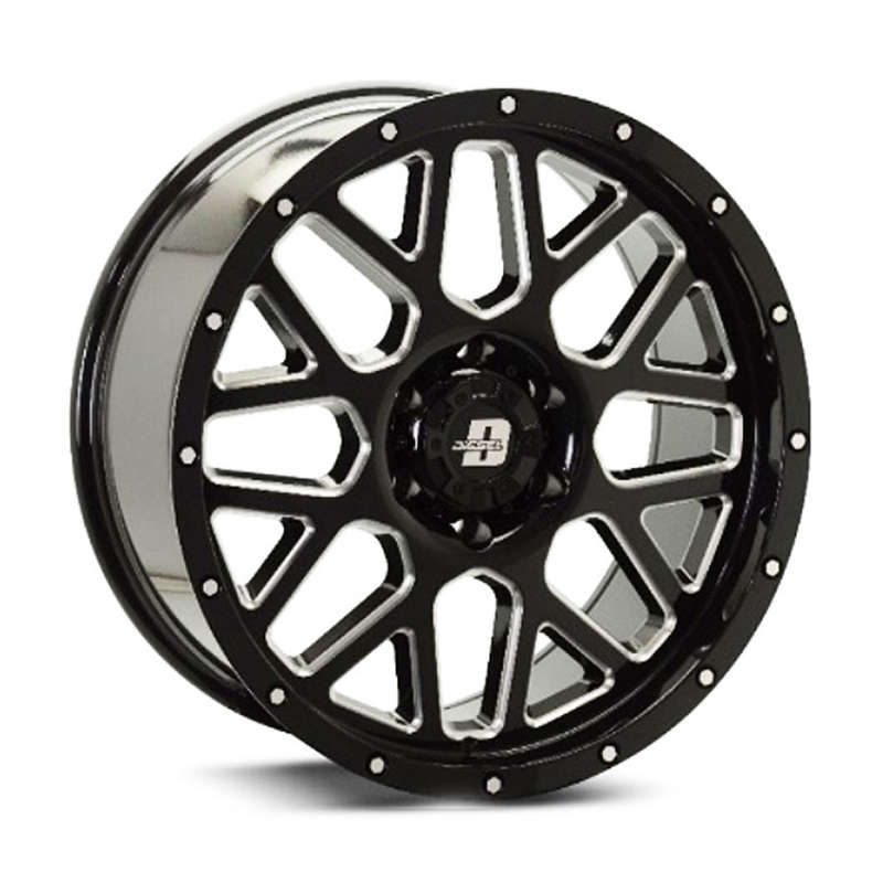 20" SSW S357 Vegas 6/139.7 106.1 CB Black with Silver Trim Alloy Wheels