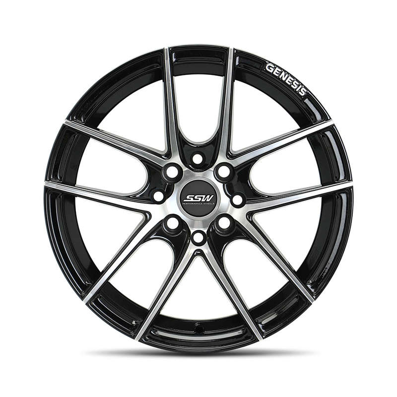 15" SSW S271 4/100 &amp; 4/108 Black with Polished Face Alloy Wheels