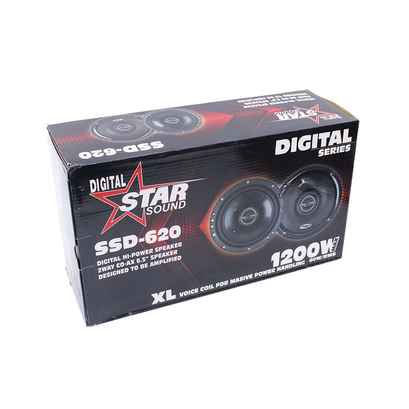 Starsound Digital SSD-620 6.5" 80w rms 2way Coaxial Speakers (pair)