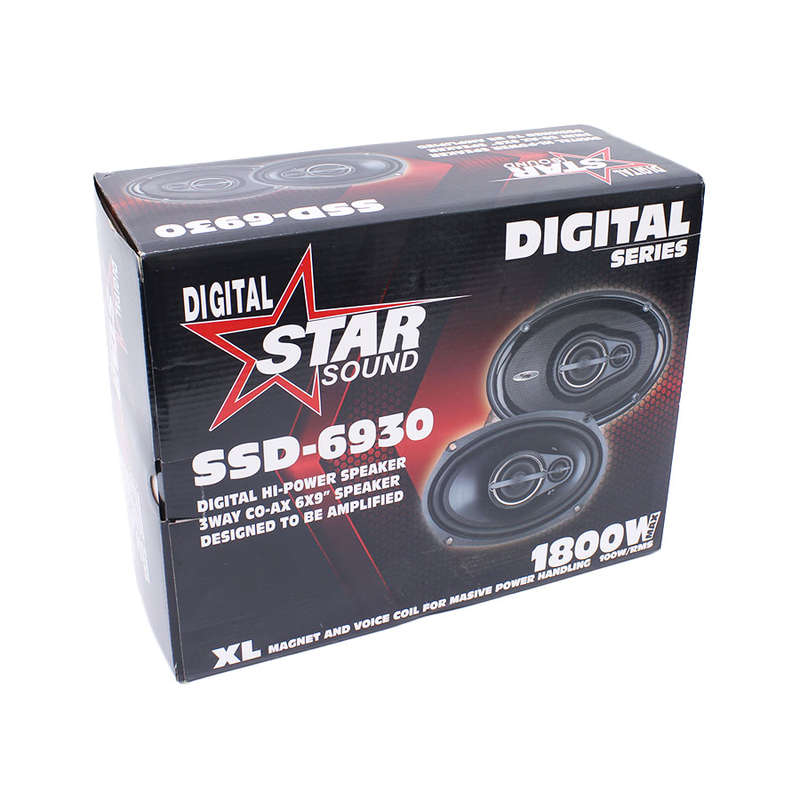 Starsound Digital SSD-6930 6x9" 100w rms 3way Speakers