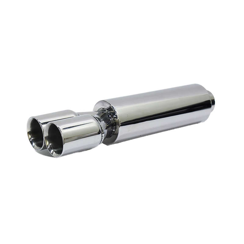 Stainless Steel Backbox Booster - 76mm Twin Straight Tip