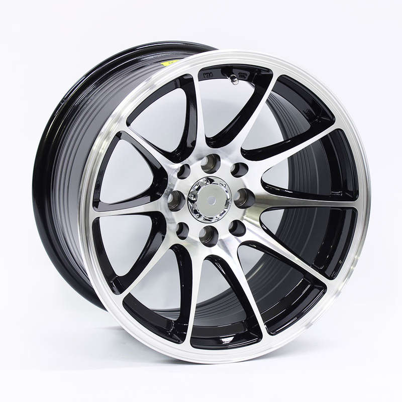 15" M7180 4/100 &amp; 4/114 Black Machine Face Alloy Wheels