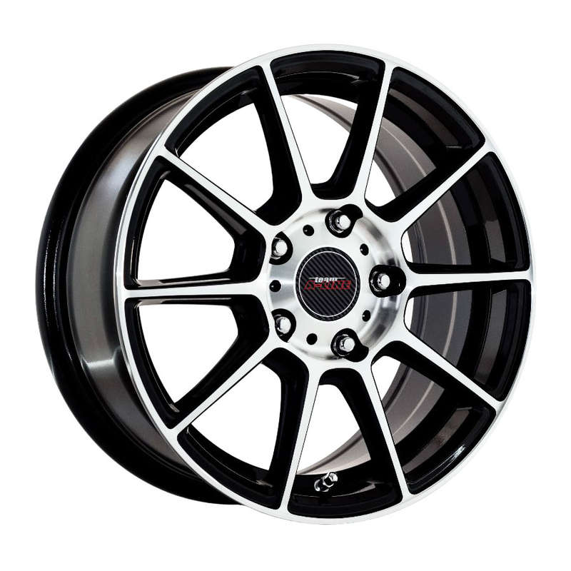 15" A-Line Spree 5/114 Black Machine Face Alloy Wheels