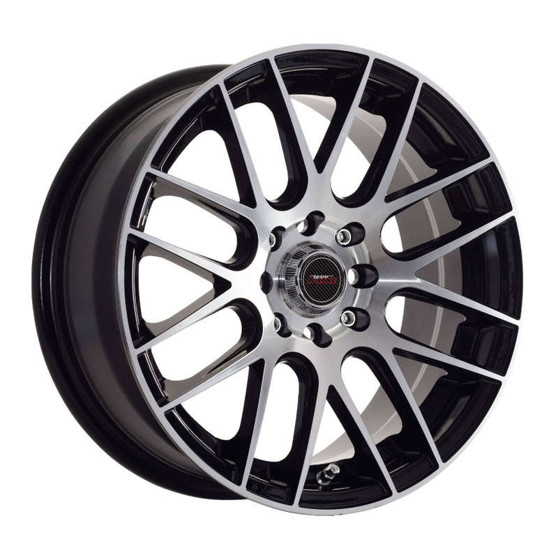 15" A-Line Octane 4/100 &amp; 4/108 Black Machine Face Alloy Wheels