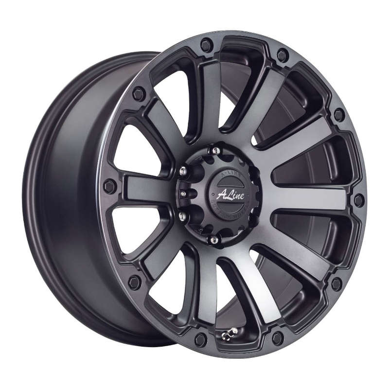 17" A-Line Destroyer 6/139 Satin Black Smoke Tint Alloy wheels