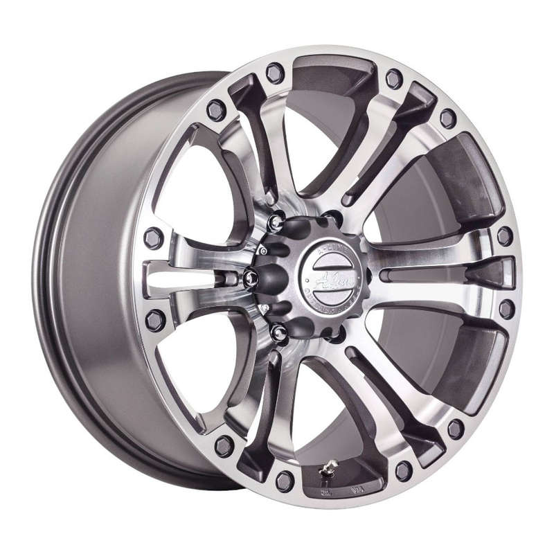 17" A-Line Granite 6/139 Gunmetal Machine Face alloy Wheels