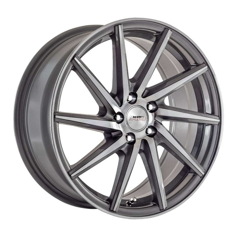 17" A-Line Phoenix 4/100 Gunmetal Machine Face Alloy Wheels (D-turning right)