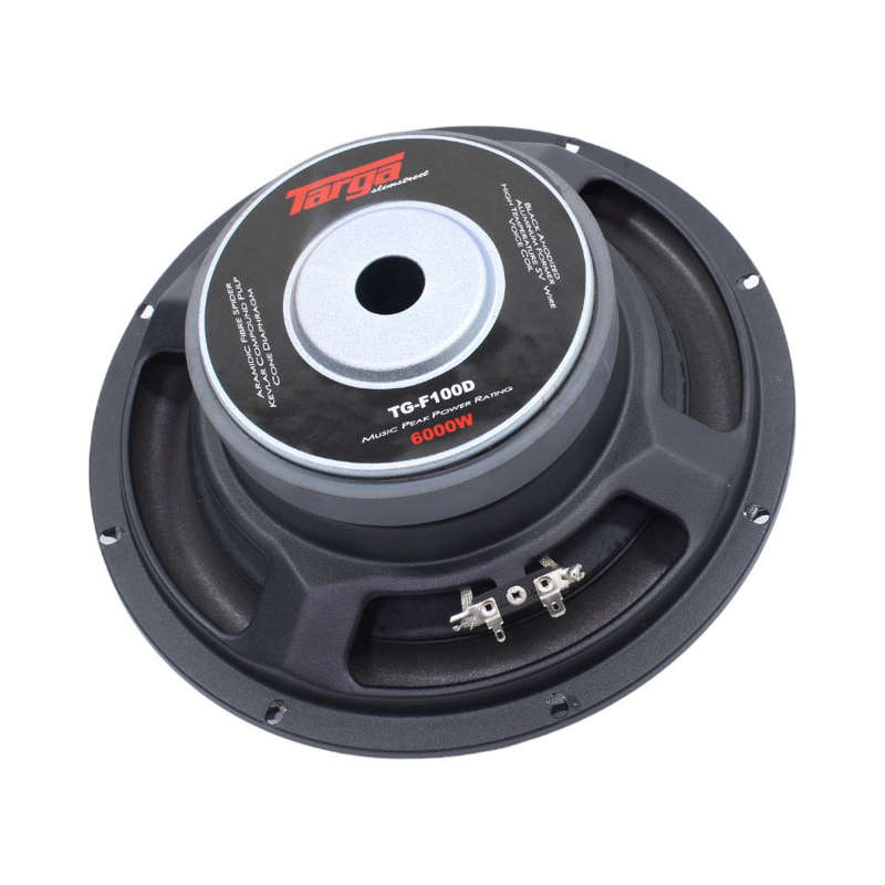Targa TG-F100D 10" Flat Series 6000w DVC Subwoofer