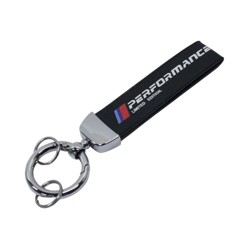 Motorsport Performance Blue &amp; Red Stripe Keyring with Rubber Strap